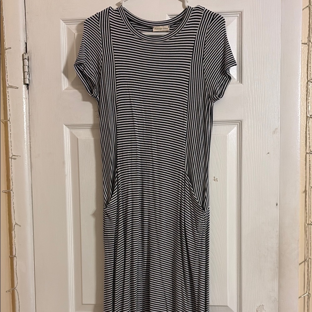 Casual Striped Navy and White Women’s Dress